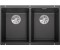 Zlewozmywak granitowy BLANCO SUBLINE 350/350-U 75x46 cm, bez korka aut., perłowoszary, PuraDur 523574