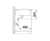 Zlewozmywak granitowy BLANCO PLEON 5 51x51 cm, z korkiem aut., tartufo, PuraDur 523683