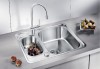 Zlewozmywak stalowy BLANCO LANTOS 6-IF 59x48 cm, z korkiem aut., stal szczotkowana 516676