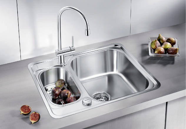 Zlewozmywak stalowy BLANCO LANTOS 6-IF 59x48 cm, z korkiem aut., stal szczotkowana 516676