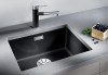 Zlewozmywak granitowy BLANCO SUBLINE 500-U 53x46 cm, bez korka aut., kawowy, PuraDur 523441