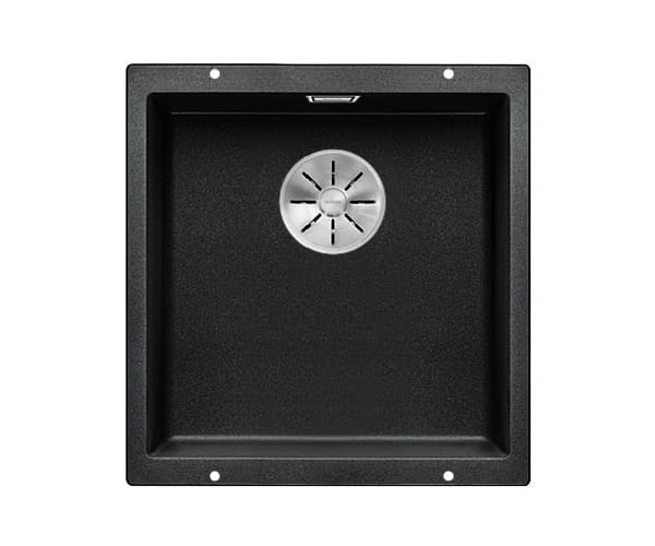 Zlewozmywak granitowy BLANCO SUBLINE 400-U 43x46 cm, bez korka aut., antracyt, PuraDur 523422