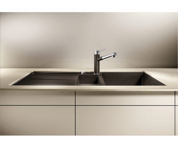 Zlewozmywak granitowy BLANCO METRA 6 S 100x50 cm, z korkiem aut., tartufo, PuraDur 517354