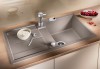 Zlewozmywak granitowy BLANCO METRA 5 S 86x50 cm, z korkiem aut., antracyt, PuraDur 513044