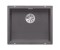 Zlewozmywak granitowy BLANCO SUBLINE 500-U 53x46 cm, bez korka aut., szarość skały, PuraDur 523433