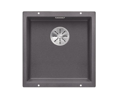 Zlewozmywak granitowy BLANCO SUBLINE 400-U 43x46 cm, bez korka aut., szarość skały, PuraDur 523423