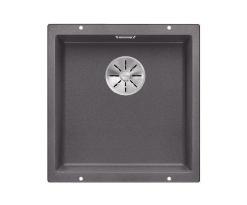 Zlewozmywak granitowy BLANCO SUBLINE 400-U 43x46 cm, bez korka aut., szarość skały, PuraDur 523423
