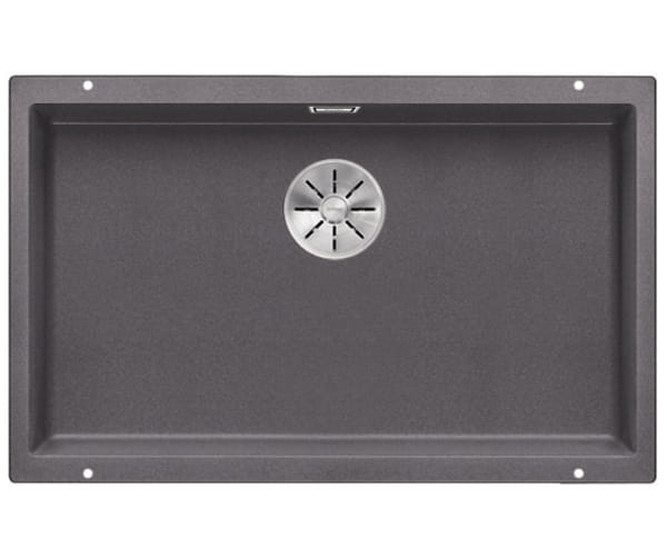 Zlewozmywak granitowy BLANCO SUBLINE 700-U 73x46 cm, bez korka aut., szarość skały, PuraDur 523443