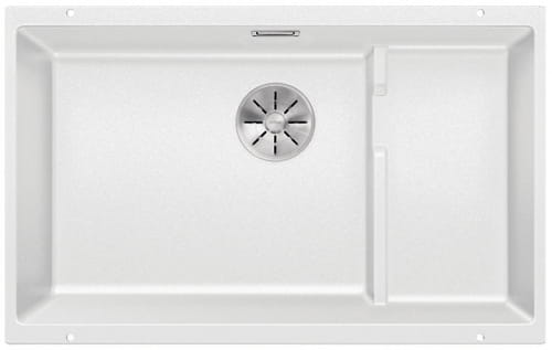 Zlewozmywak granitowy BLANCO SUBLINE 700-U LEVEL 73x46 cm, bez korka aut., biały, PuraDur 523456