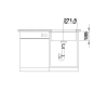 Zlewozmywak ceramiczny BLANCO SUBLINE 500-U 54x45 cm, bez korka aut., bazalt, PuraPlus 523739