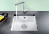 Zlewozmywak ceramiczny BLANCO SUBLINE 375-U 41x45 cm, bez korka aut., czarny, PuraPlus 523732