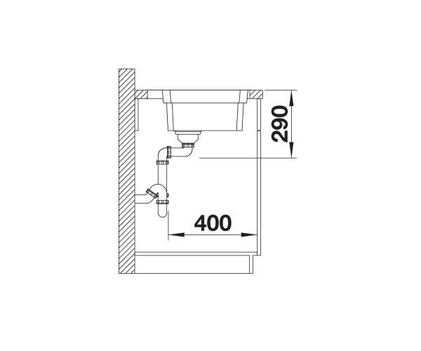 Zlewozmywak stalowy BLANCO ETAGON 500-IF/A 54x50 cm, z korkiem aut., stal polerowana 521748