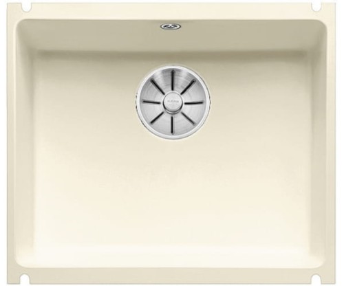 Zlewozmywak ceramiczny BLANCO SUBLINE 500-U 54x45 cm, bez korka aut., magnolia połysk, PuraPlus 523734