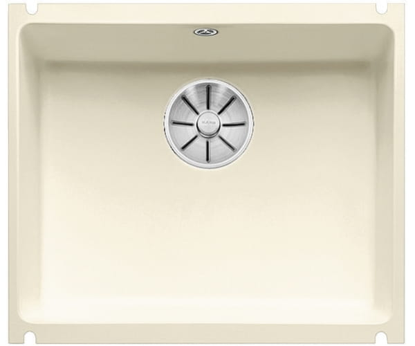 Zlewozmywak ceramiczny BLANCO SUBLINE 500-U 54x45 cm, bez korka aut., magnolia połysk, PuraPlus 523734