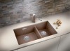 Zlewozmywak granitowy BLANCO SUBLINE 430/270-U 75x46 cm, bez korka aut., lewy, tartufo, PuraDur 523158