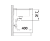 Zlewozmywak granitowy BLANCO SUBLINE 430/270-U 75x46 cm, bez korka aut., lewy, antracyt, PuraDur 523151