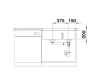Zlewozmywak granitowy BLANCO SUBLINE 430/270-U 75x46 cm, bez korka aut., lewy, antracyt, PuraDur 523151