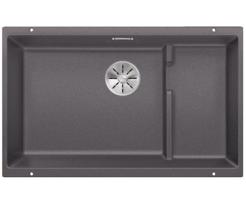 Zlewozmywak granitowy BLANCO SUBLINE 700-U LEVEL 73x46 cm, bez korka aut., szarość skały, PuraDur 523539