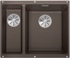 Zlewozmywak granitowy BLANCO SUBLINE 340/160-U 55x46 cm, bez korka aut., prawy, kawowy, PuraDur 523567