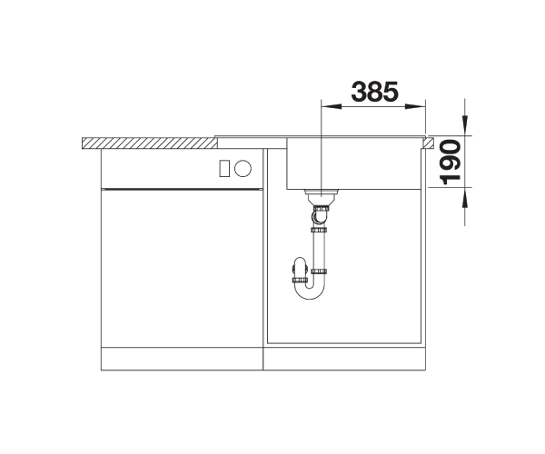Zlewozmywak granitowy BLANCO ZIA XL 6 S COMPACT 78x50 cm, bez korka aut., antracyt, PuraDur 523273