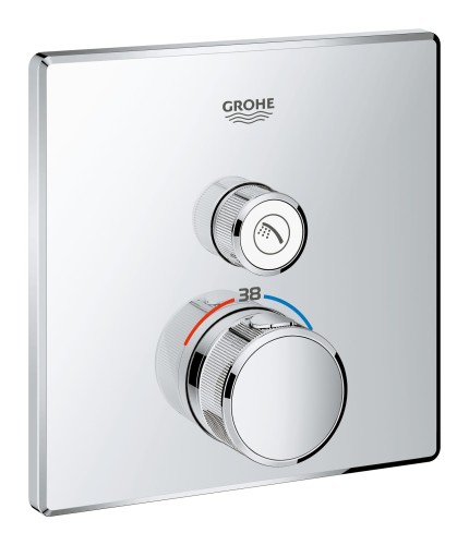 Bateria natryskowa GROHE GROHTHERM SMARTCONTROL podtynkowy element zewnętrzny 1-funkcyjna, chrom 29123000