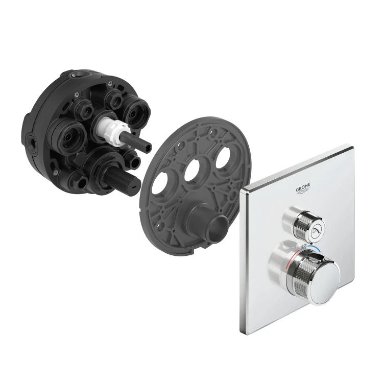 Bateria natryskowa GROHE GROHTHERM SMARTCONTROL podtynkowy element zewnętrzny 1-funkcyjna, chrom 29123000
