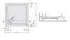 Brodzik kwadratowy SANPAST FREE LINE 100 x 100 x 5 + STB 615040104001000