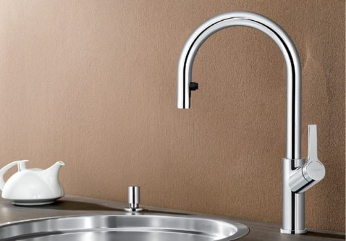 Bateria kuchenna BLANCO CARENA-S VARIO, z wyciąganą wylewką typu "U", biały/chrom 521368