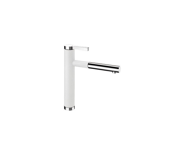 Bateria kuchenna BLANCO LINEE-S, z wyciąganą wylewką typu "L", biały/chrom 518441