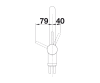Bateria kuchenna BLANCO LINUS-F, wylewka typu "L", podokienna, chrom 514025