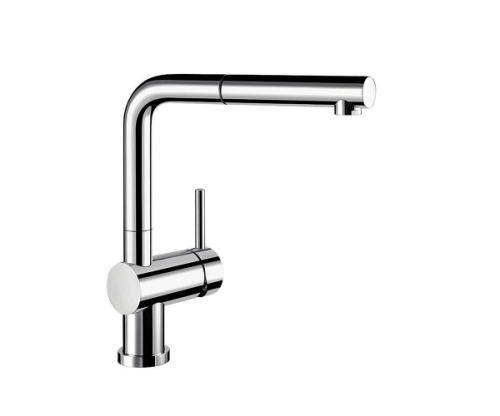 Bateria kuchenna BLANCO LINUS-S-F z wyciąganą wylewką, podokienna, chrom 514023