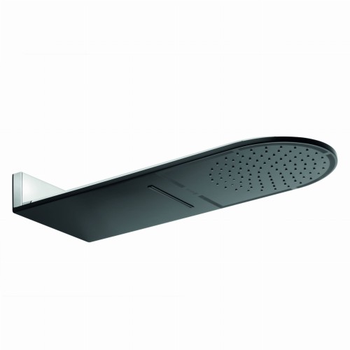 Głowica natryskowa KLUDI A-QA, ścienna, 600x250mm, 2-funkcyjna, czarny mat/chrom 6488087-00
