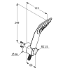 Zestaw wannowy KLUDI FIZZ 1S, czarny mat/chrom 6765087-00
