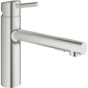 Bateria kuchenna GROHE CONCETTO z wyciąganą wylewką, stal nierdzewna 30273DC1