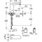 Bateria elektroniczna GROHE EUROSMART COSMOPOLITAN E 6V, elektroniczna, z mieszaczem, bez korka, chrom 36327001