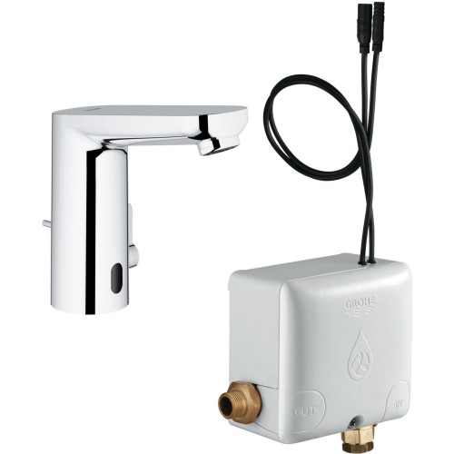 Bateria elektroniczna GROHE EUROSMART COSMOPOLITAN E 230V, elektroniczna, z mieszaczem, bez korka, chrom 36386001