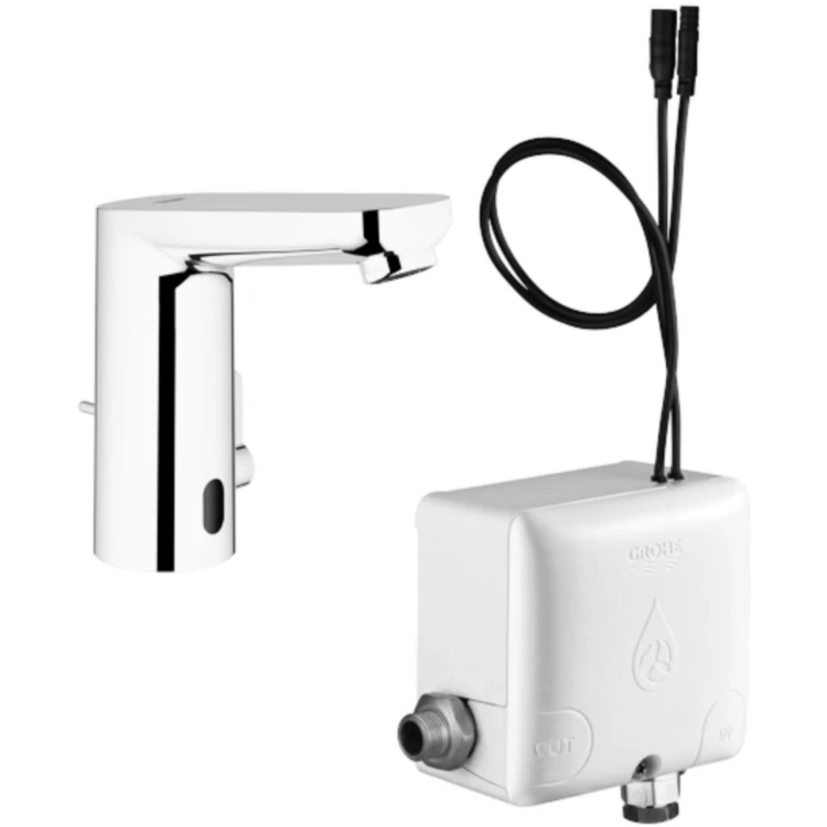 Bateria elektroniczna GROHE EUROSMART COSMOPOLITAN E 230V, elektroniczna, z mieszaczem, bez korka, chrom 36386001
