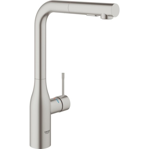 Bateria kuchenna GROHE ESSENCE z wyciąganą wylewką, stal nierdzewna 30270DC0