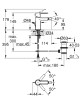 Bateria bidetowa GROHE LINEARE, chrom 33848001