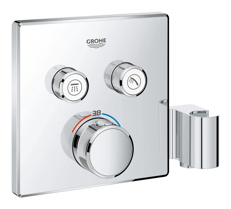 Bateria natryskowa GROHE GROHTHERM SMARTCONTROL podtynkowy element zewnętrzny 2-funkcyjna, chrom 29125000