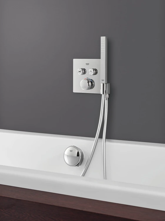 Bateria natryskowa GROHE GROHTHERM SMARTCONTROL podtynkowy element zewnętrzny 2-funkcyjna, chrom 29125000