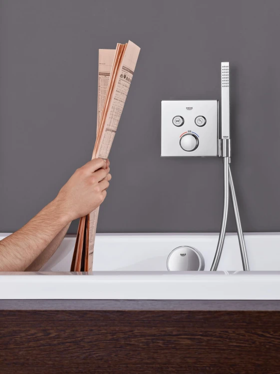 Bateria natryskowa GROHE GROHTHERM SMARTCONTROL podtynkowy element zewnętrzny 2-funkcyjna, chrom 29125000