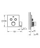 Bateria natryskowa GROHE GROHTHERM SMARTCONTROL podtynkowy element zewnętrzny 2-funkcyjna, chrom 29125000