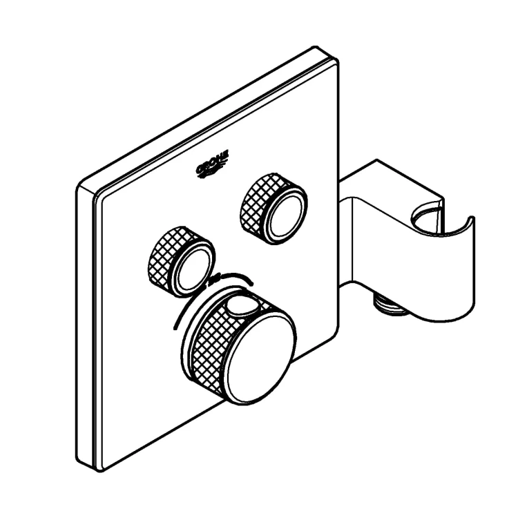 Bateria natryskowa GROHE GROHTHERM SMARTCONTROL podtynkowy element zewnętrzny 2-funkcyjna, chrom 29125000