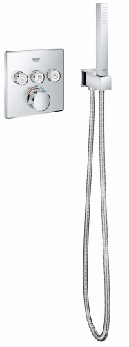 Bateria natryskowa GROHE GROHTHERM SMARTCONTROL podtynkowy element zewnętrzny 3-funkcyjna, chrom 29126000