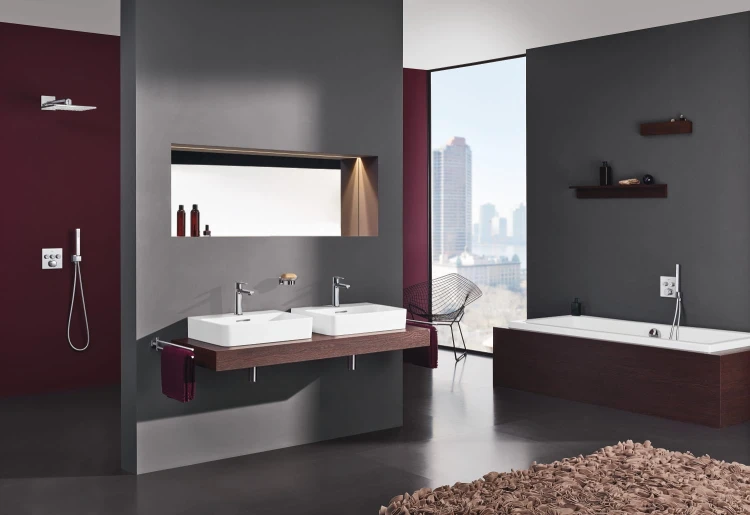 Bateria natryskowa GROHE GROHTHERM SMARTCONTROL podtynkowy element zewnętrzny 3-funkcyjna, chrom 29126000
