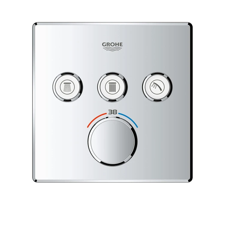 Bateria natryskowa GROHE GROHTHERM SMARTCONTROL podtynkowy element zewnętrzny 3-funkcyjna, chrom 29126000