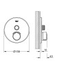 Bateria natryskowa GROHE SMARTCONTROL podtynkowy element zewnętrzny 1-funkcyjna, chrom 29144000