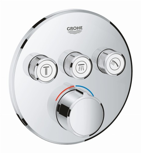 Bateria natryskowa GROHE SMARTCONTROL podtynkowy element zewnętrzny 3-funkcyjna, chrom 29146000