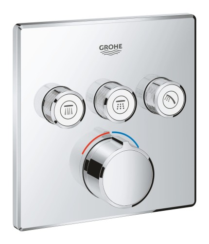 Bateria natryskowa GROHE SMARTCONTROL podtynkowy element zewnętrzny 3-funkcyjna, chrom 29149000
